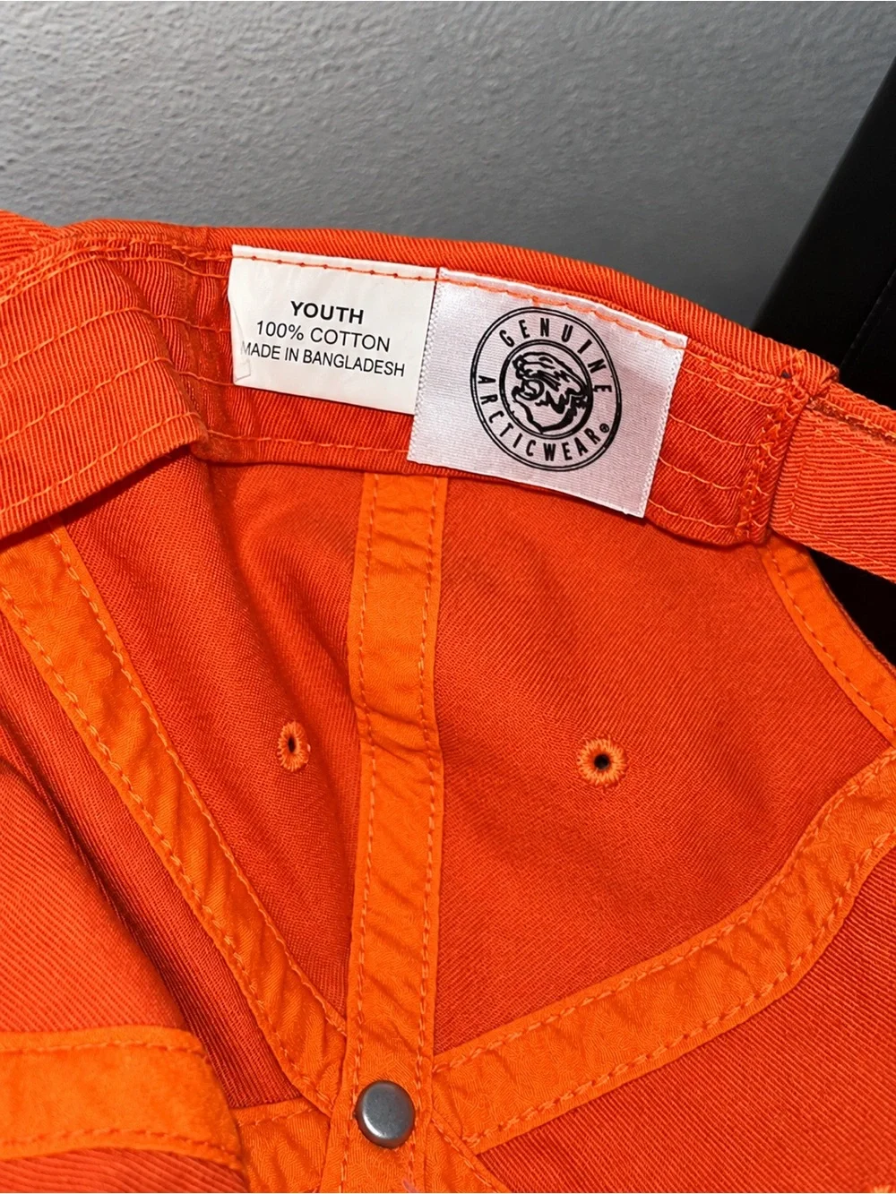 Kids Orange Baseball Cap - ZR-120 Embroidered